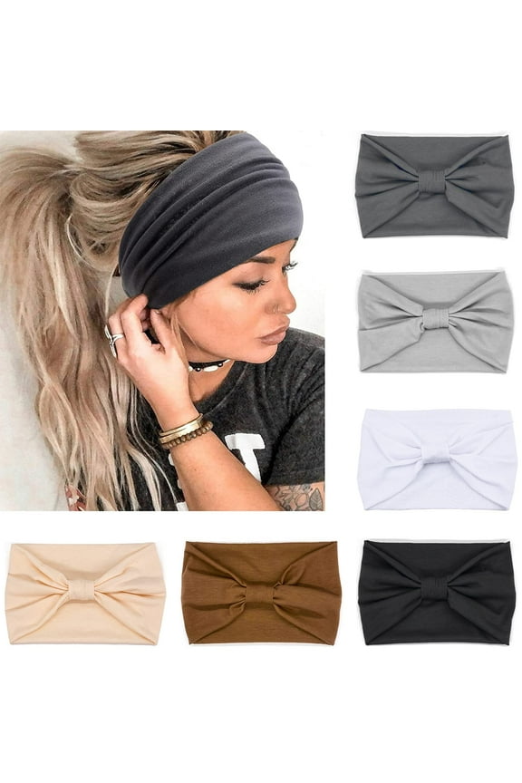 ZOUYUE Headbands for Women African Boho Wide Hairband Headband Knotted Head Wraps Turbans Hair Accessories
