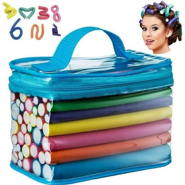 ZOUYUE Heatless Curlers 42Pcs Flexi Rods Natural Hair 7 Sizes Set Hair Sponge Foam Curler Set for Long Natural Hair Home Salon(Random Color)