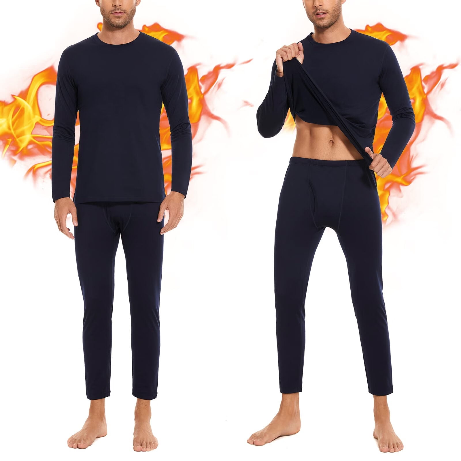 ZOUYUE Long Johns Thermal Underwear for Men Skiing Winter Warm Fleece