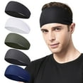 thumbnail image 1 of ZOUYUE Mens Running Headband,5Pack,Mens Sweatband Sports Headband for Running, 1 of 7