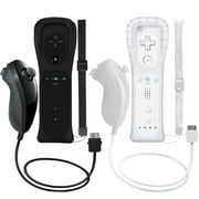 ZOUYUE Motion Plus Wii Controllers 2Packs with Nunchucks, Wii Remote Controllers Compatible for wii and Wii U