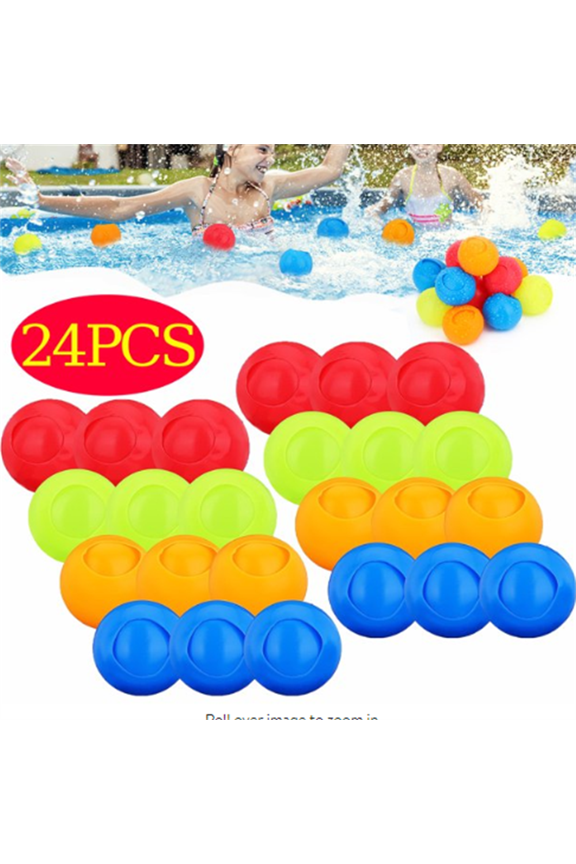 ZOUYUE Multi-Color, Silicone Water Balloons, 2.5in Diameter, 24 Pack