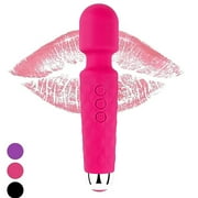 ZOUYUE Portable Personal Messager Wand Travel Size Silicone Massage Pleasure Handheld with 20 Vibrating Patterns 8 Speeds Body Massager Cordless USB Rechargeable,Pink
