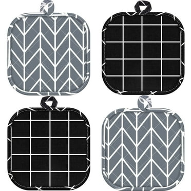 ZOUYUE Pot Holders for Kitchen Heat Resistant Potholder, Potholder Clearance, Hot Pads for Kitchen, Trivet for Cooking and Baking (Pack of 4, Multicolor)