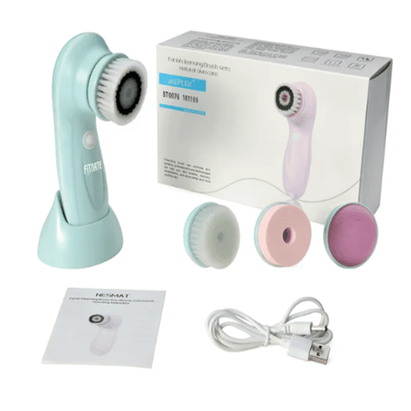 ZOUYUE Rechargeable Facial Cleansing Brush 3 Rotating Head System