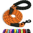 thumbnail image 1 of ZOUYUE Rope Dog Leash 5 FT with Comfortable Padded Handle, Highly Reflective Threads Dog Leash for Large/Medium Dogs, 1/2 inch, Multi-Color, 1 of 5