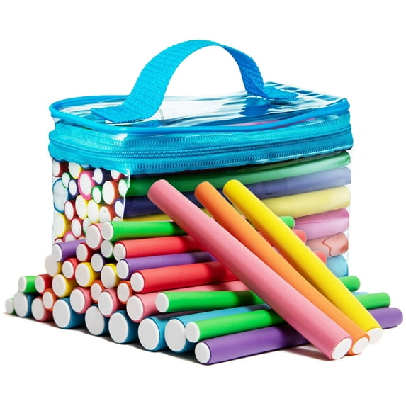 ZOUYUE Salon Heatless Flexible Hair Rollers Curlers 42-pack 7" Soft Foam Flexi Twist Curling Rods for Short Long Hair