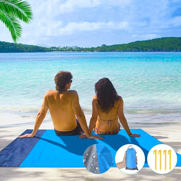 ZOUYUE Sand Free Beach Blanket, Outdoor Waterproof Picnic Blanket, 79 X 55 in.