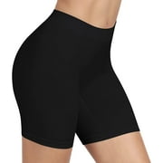 ZOUYUE Slip Shorts Womens Comfortable Seamless Smooth Shapewear Slip Shorts for Under Dresses-Black