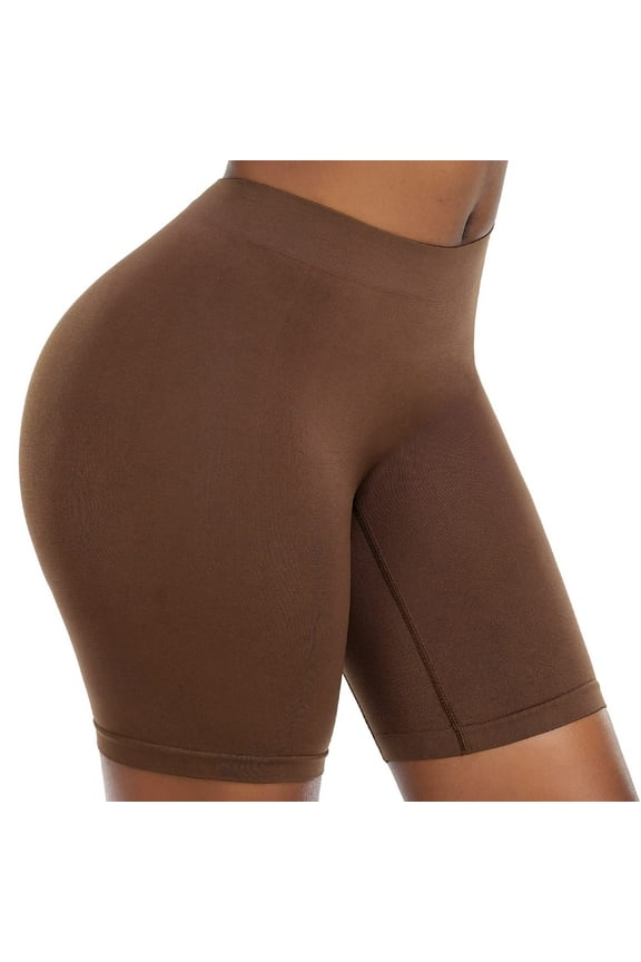 ZOUYUE Slip Shorts Womens Comfortable Seamless Smooth Shapewear Slip Shorts for Under Dresses-Brown