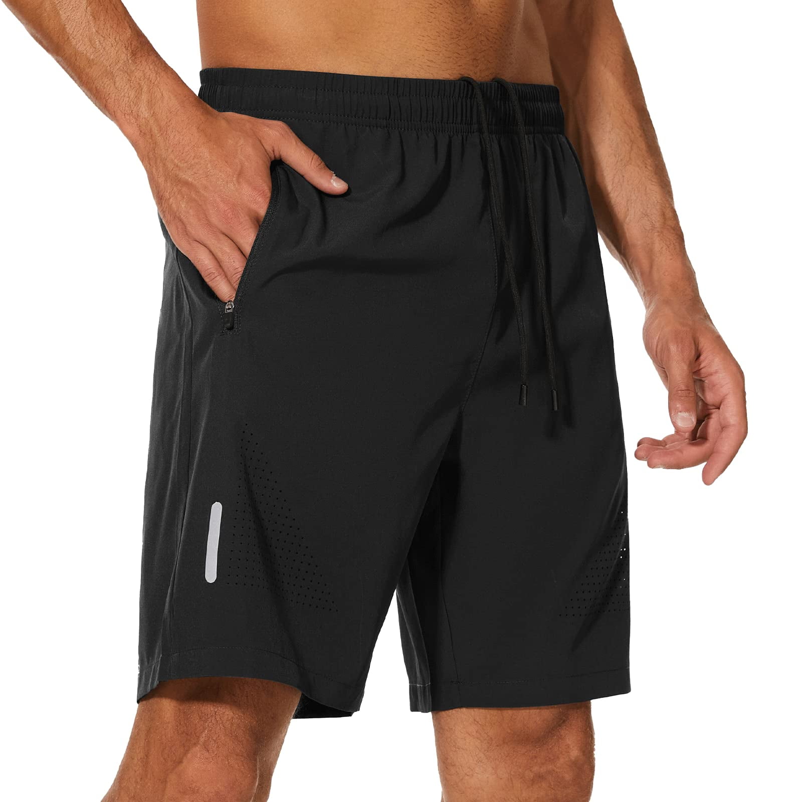 ZOUYUE Small Logo Shorts,Mens Gym Running Shorts