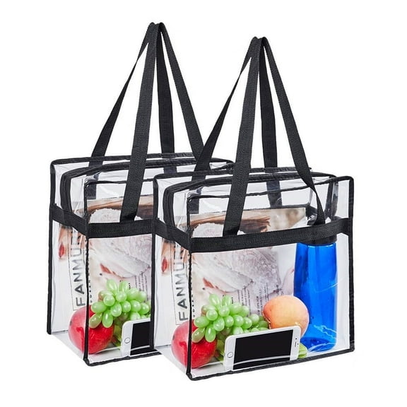 ZOUYUE Stadium Approved Waterproof PVC Reusable Lunch Bag (2 Count)