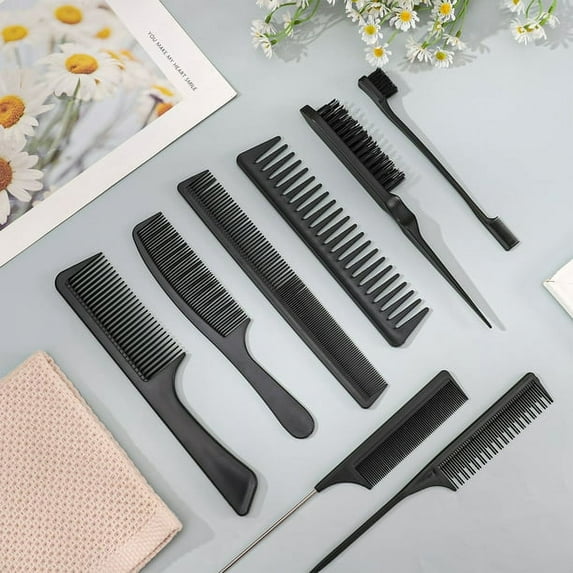 ZOUYUE Styling Hair Comb 8PCS Hair Stylists Professional Styling Comb Set Variety Pack Great for All Hair Types & Styles