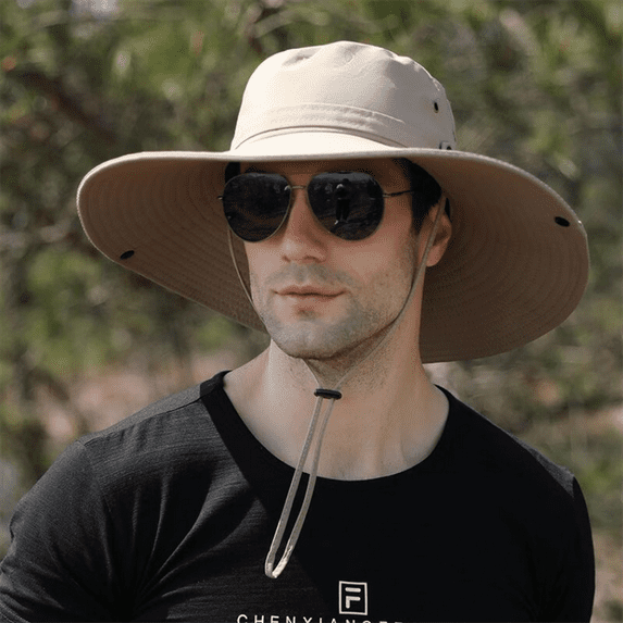 ZOUYUE Sun Hat for Men/Women, Waterproof Wide Brim Bucket Hat Foldable Boonie Hat for Fishing Hiking Garden Safari Beach