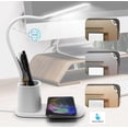 thumbnail image 1 of ZOUYUE U-Light LED Desk Lamp with Wireless Charger Dimmable Eye-Caring Desktop Lamp with Organizer & 3 Brightness Levels White, 1 of 10