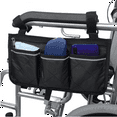 thumbnail image 1 of ZOUYUE Wheelchair Side Bag Walker Bag Rollator Universal Organizer Pockets Wheelchair Scooter Side Bag for Sundries Wallet Snacks Storage Parts, 1 of 9