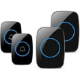 thumbnail image 1 of ZOUYUE Wireless Doorbell for Home,Battery Operated,1000Feet Operating,Adjustable Volume,Easy-to-Use,Waterproof Doorbell with LED Flash,2 Push Button & 2 Plug-In Receiver,Black, 1 of 5