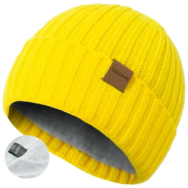 ZOWYA Winter Hat Thick Knit Beanie with Thermal Lining Snow Skull Cap for Men and Women