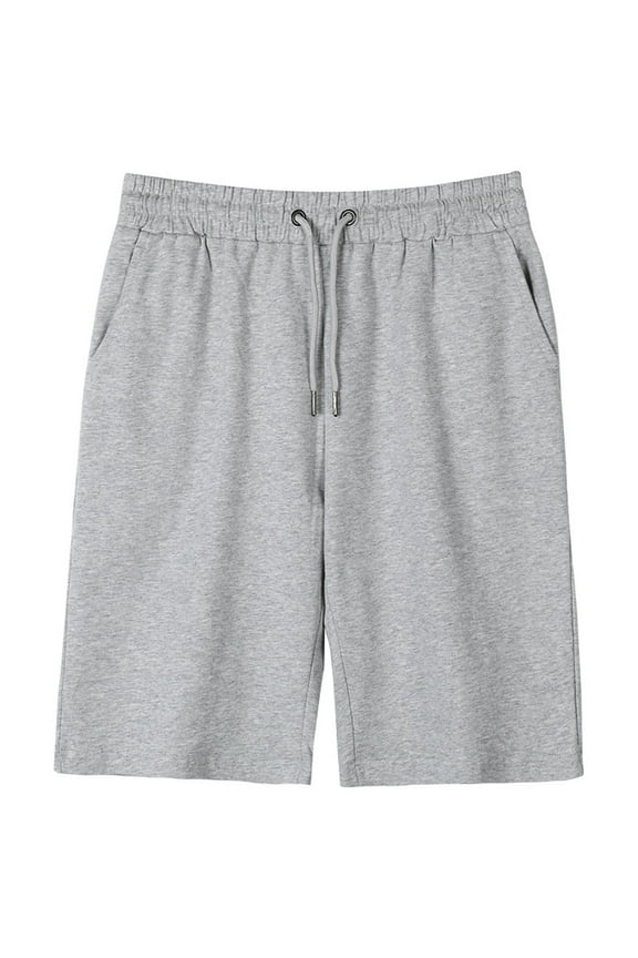 Boys Athletic Shorts with Pockets- Casual Elastic Waist Cotton Drawstring Active Shorts Husky Gray Size 12
