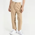 thumbnail image 1 of ZOYOEN Boys Dress Pants with Pockets- Pull On Casual Cotton Straight Leg Kids School Uniform Chino Pants Khaki Size 4-16 Years, 1 of 7