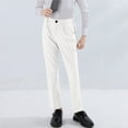 thumbnail image 1 of ZOYOEN Boys Dress Pants with Pockets- Pull On Mid Waist Straight Leg Formal Pants White Size 6, 1 of 6