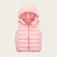 thumbnail image 1 of ZOYOEN Boys Outwear Vest with Hood- Warm Lightweight Casual Full Zip Quilted Jacket Pink Size 10, 1 of 7