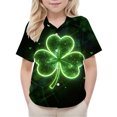 thumbnail image 1 of ZOYOEN Boys St Patricks Day Button Down Shirts- Short Sleeve Lapel Lucky Casual Kids Irish Clothes Green Size 8, 1 of 7