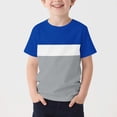 thumbnail image 1 of ZOYOEN Boys Striped T Shirts- Fashion Casual Summer Short Sleeve Kids Basic Tees Blue Size 4-12, 1 of 6
