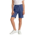 thumbnail image 1 of ZOYOEN Girls Denim Shorts with Pockets- Casual Baggy Summer Elastic Waist Kids Bermuda Shorts Dark Blue Size 4, 1 of 7
