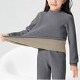 thumbnail image 1 of ZOYOEN Girls Fleece Undershirts- Casual Turtleneck Long Sleeve Warm Kids Winter Tops Gray Size 6, 1 of 6