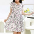 thumbnail image 1 of ZOYOEN Girls Floral Dresses- Sleeveless Flowy Cute Casual Summer Dress White Size 12 Years, 1 of 6