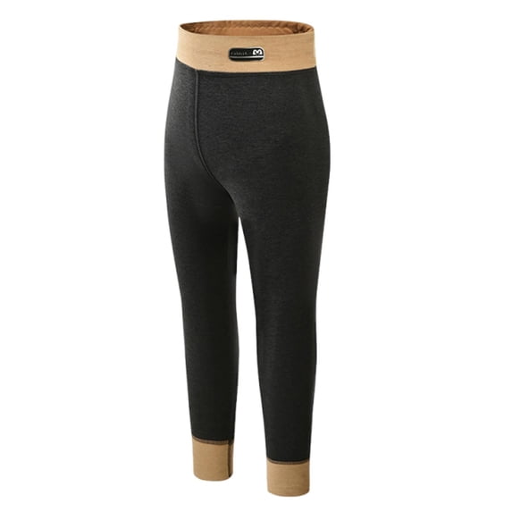 ZOYOEN Girls Leggings Fleece Lined- Elastic Waist Winter Warm Kids Full Length Basic Pants Dark Gray Size 15