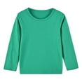 thumbnail image 1 of ZOYOEN Girls Long Sleeve T Shirts- Casual Crewneck Fashion Kids Graphic Tops Green Size 10 T, 1 of 3