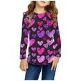 thumbnail image 1 of ZOYOEN Girls Long Sleeve T Shirts- Casual Crewneck Fashion Kids Graphic Tops Multicolor Size 11-12, 1 of 5