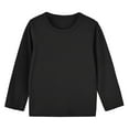 thumbnail image 1 of ZOYOEN Girls Long Sleeve T Shirts- Casual Fashion Crewneck Kids Graphic Tops Black Size 2 T, 1 of 3
