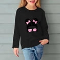 thumbnail image 1 of ZOYOEN Girls Long Sleeve T Shirts- Casual Fashion Crewneck Kids Graphic Tops Black Size 9-10T, 1 of 5