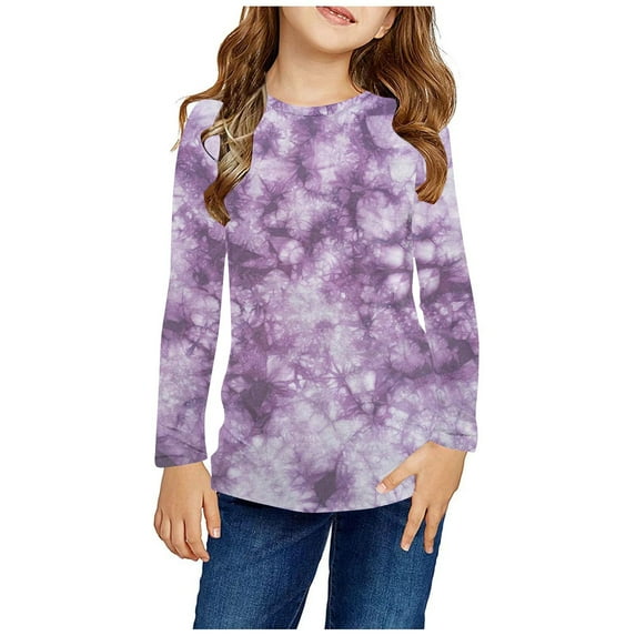 ZOYOEN Girls Long Sleeve T Shirts- Crewneck Casual Fashion Kids Graphic Tops Multicolor Size 11-12 Years