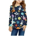 thumbnail image 1 of ZOYOEN Girls Long Sleeve T Shirts- Crewneck Fashion Casual Kids Graphic Tops Multicolor Size 4T, 1 of 5