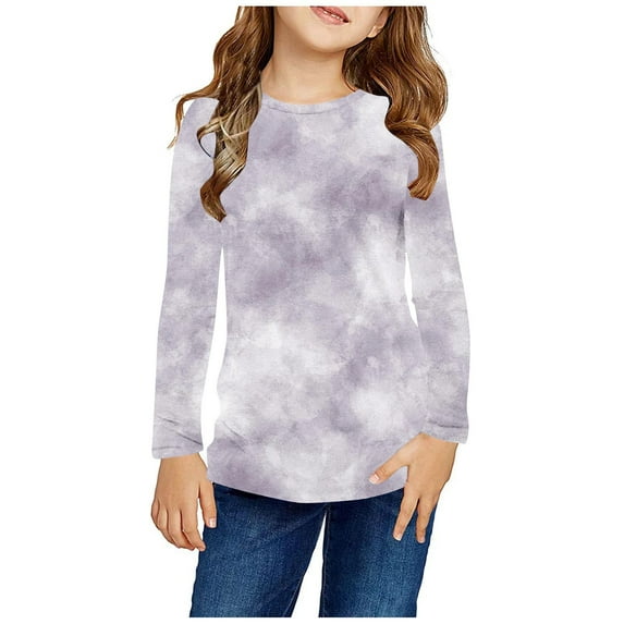 ZOYOEN Girls Long Sleeve T Shirts- Fashion Casual Crewneck Kids Graphic Tops Multicolor Size 11-12 Years