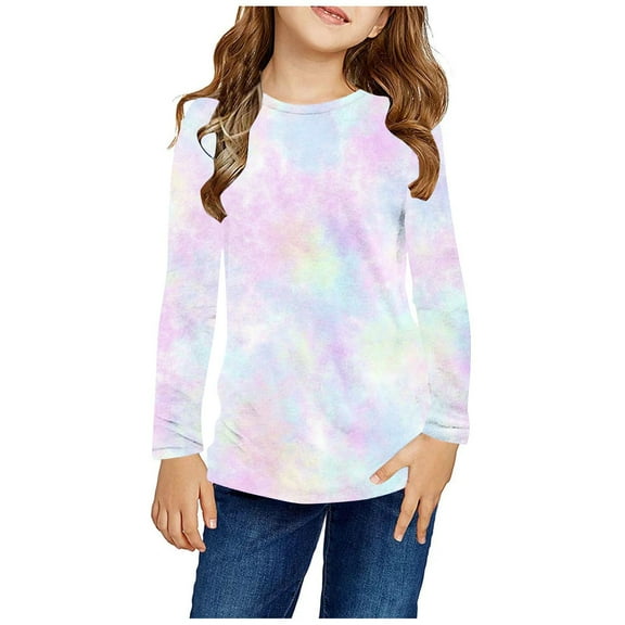 ZOYOEN Girls Long Sleeve T Shirts- Fashion Casual Crewneck Kids Graphic Tops Multicolor Size 13-14 Years