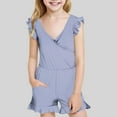 thumbnail image 1 of ZOYOEN Girls One-Piece Swimsuits- V-Neck Modest Summer Beach Swimwear Sleeveless Bathing Suit Purple Size 8, 1 of 1