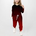 thumbnail image 1 of ZOYOEN Girls Sweat Suit Sets- Long Sleeve Soft Casual Fashion Shirts and Jogger Pants Red Size 7-8 Years, 1 of 5