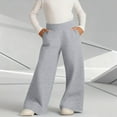 thumbnail image 1 of ZOYOEN Girls Sweatpants with Pockets- Casual Elastic Waist Soft Baggy Wide Leg Active Pants Gray Size 14, 1 of 3
