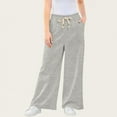 thumbnail image 1 of ZOYOEN Girls Sweatpants with Pockets- Elastic Waist Drawstring Baggy Casual Cotton Kids Wide Leg Pants Gray Size 10, 1 of 6
