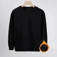 thumbnail image 1 of ZOYOEN Girls Sweatshirt Fleece Lined- Warm Casual Long Sleeve Crewneck Kids Fall Winter Tops Black Size 12, 1 of 5