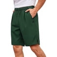 thumbnail image 1 of ZOYOEN Mens Athletic Shorts with Pockets- Quick Dry Elastic Waist Lightweight Built In Drawstring Workout Shorts Green Size M, 1 of 5