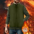 thumbnail image 1 of ZOYOEN Mens Fleece Vest with Pockets- Zip Up Lightweight Warm Casual Winter Outwear Sleeveless Jacket Army Green Size M, 1 of 9