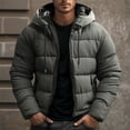 thumbnail image 1 of ZOYOEN Mens Winter Coats with Hood- Lightweight Warm Zipper Casual Down Quilted Jacket Dark Gray Size 2XL, 1 of 6