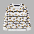 thumbnail image 1 of ZOYOEN Toddler Boys Graphic Sweatshirt- Long Sleeve Soft Cotton Casual Pullover Kids Fall Winter Clothes White Size 2 T, 1 of 4