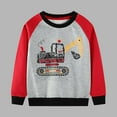 thumbnail image 1 of ZOYOEN Toddler Boys Graphic Sweatshirt- Soft Cotton Casual Long Sleeve Pullover Kids Fall Winter Clothes Gray Size 3 T, 1 of 4
